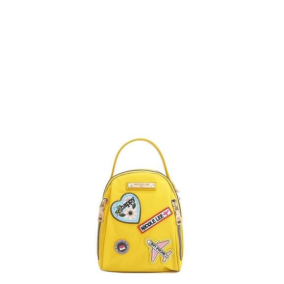 Nicole Lee USA Mini Embroidered Color Patch Adjustable Strap Multi Bag | Yellow main image 9